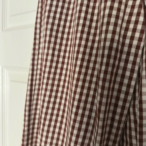 Rylee + Cru Brown and White Gingham Pants - Picture 3 of 5
